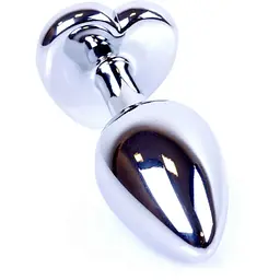 Анальна пробка Boss Of Toys Boss Series - Jewellery Silver Heart Plug Black S, BS6400047, Срібний / Чорний - мініатюра 6