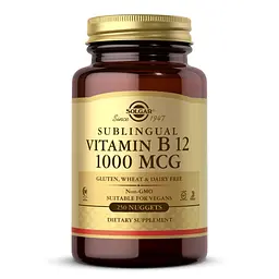 Вітаміни та мінерали Solgar Vitamin B12 1000 mcg Sublingual, 250 таблеток