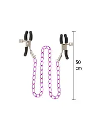 Затискачі для сосків ToyJoy Stimulating Nipple Chain Metal (сріблястий) - мініатюра 2