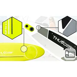 Надувна дошка SUP THUNDER Planet 320 см з веслом Lime - мініатюра 4