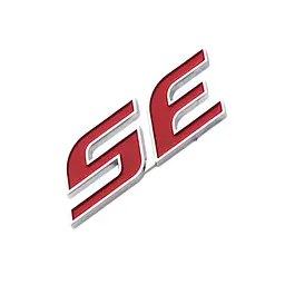 Емблема напис SE для Toyota червона+хром 70х23 мм пластик (на скотчі)
