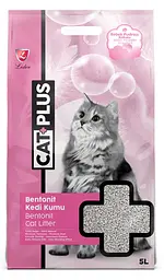 Бентонітовий наповнювач Cat Plus для котячого туалету Аромат дитячої присипки 5 л 4.25 кг