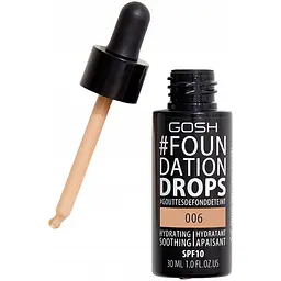 Тональна основа Gosh Foundation Drops SPF10 відтінок 006 (Tawny) 30 мл - мініатюра 2