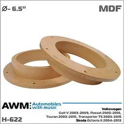 Проставки під динаміки AWM H-622 Volkswagen Golf, Passat, Touran, Transporter, Skoda Octavia - мініатюра 7