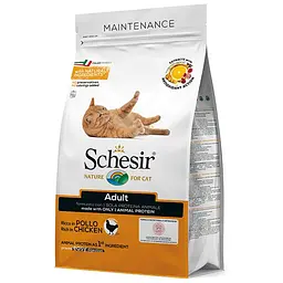 Сухий корм Schesir Cat Adult Chicken 1.5 кг шезір курка сухий монопротеїновий для котів