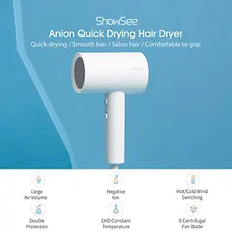 Фен Xiaomi Hair Dryer ShowSee A2-W / A1-W - мініатюра 3