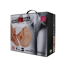 Мастурбатор Crazy Bull Realistic Vagina and Anal Vibrating (тілесний) - мініатюра 9