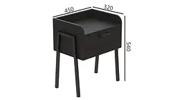 Тумба модульна Ferrum-decor Бетті 540x450x320 метал Чорний ДСП Сосна Кембра 16 мм (FRD-105509) - мініатюра 4
