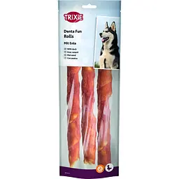 Ласощі Trixie Denta Fun Chewing Rolls для собак Паличка для чищення зубів з качкою 28 см 250 г 3 шт (арт.31374)
