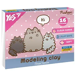 Пластилін Yes Pusheen 16 кольорів 320 г (540694)