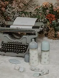 Пустушка фізіологічна 0-6 місяців "Poetry" світло-блакитна з малюнком - мініатюра 4