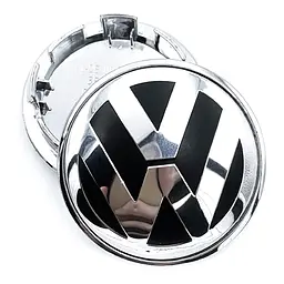 Ковпачки заглушки на литі диски Volkswagen 56 / 52 мм Хром 1 шт (5G0601171B) - мініатюра 2