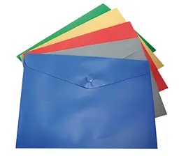 Папка-конверт, на кнопке, А5, BM.3935-99 BUROMAX, матовый полупрозр.пластик (4823078953421) Рожевий