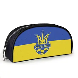 Пенал шкільний для футболіста з принтом Футбол Україна 23х10х8 см дитячий для хлопчика (3958