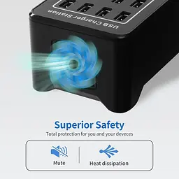 Зарядна станція ILEPO багатопортова на 20 USB портів 100 Вт / мережевий мультизарядний пристрій (19013) - мініатюра 7