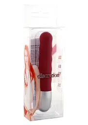 Вібратор Seven Creations Discretion Ribbed 11 см червоний - мініатюра 2