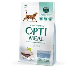 Сухой корм для кошек Optimeal Extra Shine с треской, 700 г
