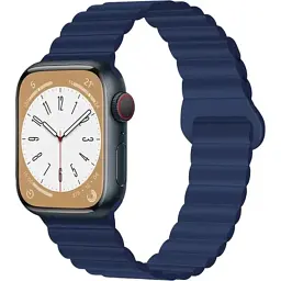 Ремінець до смарт-годинника Drobak Silicone Magnetic Link для Apple Watch All Series Ultra 2 49/45/44/42mm Midnight blue (898927) - мініатюра 1