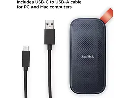 Портативний SSD накопичувач Sandisk 2TB USB 3.2 Gen 2 Type-C E30 R800MB/s чорний (SDSSDE30-2T00-G26) - мініатюра 4