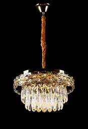 Золота кришталева світлодіодна люстра Splendid Ray LA7013/400/4+LED (SGD), 40 см на 4 лампи E14 з LED-підсвічуванням - мініатюра 3