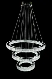 Світлодіодна люстра Splendid Ray L8045/400+600+800/3 LED (CH+Clear) з кришталем, хром, 235 Вт - мініатюра 4
