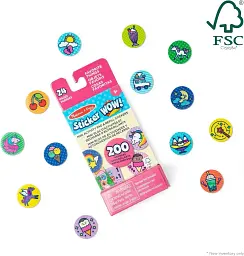 Набір Melissa & Doug Sticker WOW! Улюблені речі - мініблокнот і 200 наліпок для штампу запасний комплект (SKU-288) - мініатюра 2