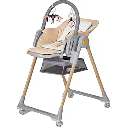 Стільчик для годування Kinderkraft Lastree Beige Wood бежевий (00-00304465) - мініатюра 2