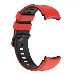 Ремінець для Samsung Galaxy Watch 6 - червоно-чорний ширина кріплення 20мм силікон Watchbands Ricco (W19-3WB39441171) - мініатюра 4