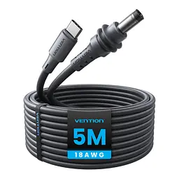 Кабель живлення Vention FDTHJ USB-C - DC 5.5x2.1 мм Starlink Mini PD 100 Вт 5 м сірий (FDTHJ)