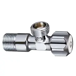 Кран кутовий вентильний Zegor FZ61 приладовий латунь 1/2"х1/2" Хром 30412 - мініатюра 2