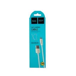 Кабель для зарядки телефону HOCO X1 Micro-USB 2m, білий, силіконовий шнур 2.4А - мініатюра 2