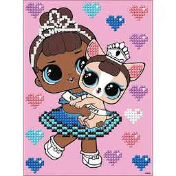 Алмазна мозаїка "L.O.L. Surprise! Miss Baby With Miss Puppy" Ідейка AML1201, 15x20 см
