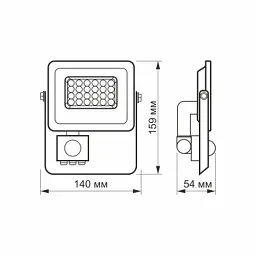 Прожектор Videx LED 10W 5000K с датчиком движения (VL-F2e105W-S) - миниатюра 6