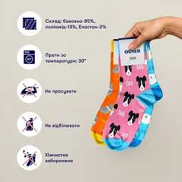 Набір шкарпеток ORNER x Maliunok «Дворова тусовка» 41-44 - мініатюра 7