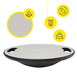 Балансувальна платформа Cornix кругла, пластикова Grey/Black XR-0443 - мініатюра 7