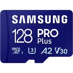 Карта пам'яті Samsung 128 GB microSDXC Pro Plus UHS-I U3 V30 A2 Class 10 + SD-adapter (MB-MD128SA/EU) - мініатюра 2