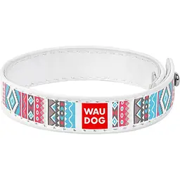 Браслет Waudog Design Етно, шкіра, S, 18-20х1,5 см, білий
