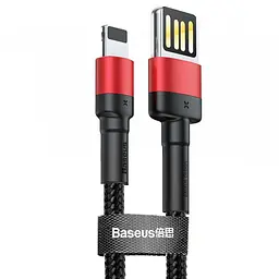 Дата кабель Baseus Cafule USB to Lightning Special Edition 2.4A (1m) (CALKLF-G) Чорний/Червоний