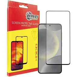 Скло захисне Dengos Full Glue Samsung Galaxy S24 (black) (TGFG-351) - мініатюра 3