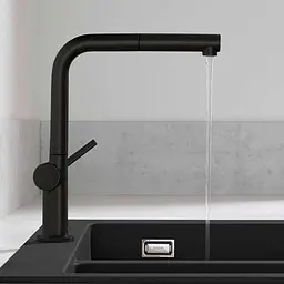 Змішувач Hansgrohe Talis 270 1jet кухонний з витяжним виливом Sbox 72809670 Black Matt Чорний матовий - мініатюра 2