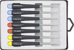 Викрутки прецизійні, SL,PH,Torx, сталь CrV, набір 7шт Topex hoz0014118 - мініатюра 2