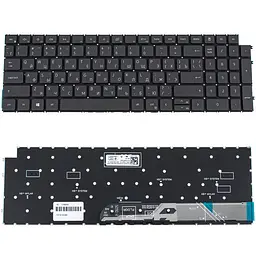 Клавіатура для ноутбука DELL (Vostro: 3510, 3520) рос, чорний, без фрейму