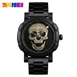 Оригінальний годинник Skmei Skull 9178 Black-Red Platina - мініатюра 7