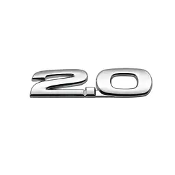 Емблема напис 2.0 для Mazda хром 80х21 мм метал (на скотчі)
