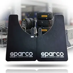 Бризковики малі чорні 2 шт Sparco 375 х 235 мм м'які 2 шт