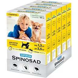 Пігулка Superium Spinosad для котів та собак вагою 1.3-2.5 кг 1 шт. - мініатюра 2