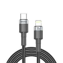 Кабель Brevia Type-C to Lightning 30W 1 м, чорний box (53100BCLC1)