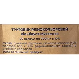 Трутовик різнокольоривий Дідусь Мухомор 700 мг 60 капсул - мініатюра 2