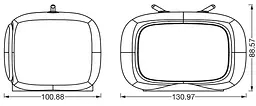 LEDVANCE Cвітильник нічник з акумулятором NIGHTLUX TOUCH Retro TV 2.5Вт 3000К 20Лм 1200мА•год RGBW USB-A > microUSB білий - мініатюра 3
