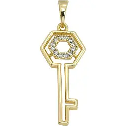 Кулон XUPING Позолота 14K "Ключик з цирконієм" для ланцюжка до 5мм (153119)